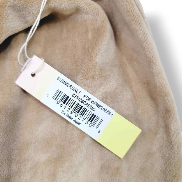 NEW Summersalt 2 PC The Plush Velour Relaxed Crew and Jogger in Fawn Size Medium - Picture 10 of 16